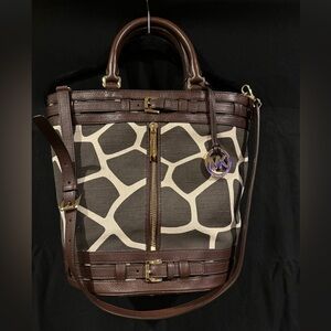 Michael Kors Animal Print Barrel Bag